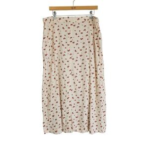 Daily‎ Thread Ditsy Floral Midi Maxi Skirt Cream Red Size Extra Large